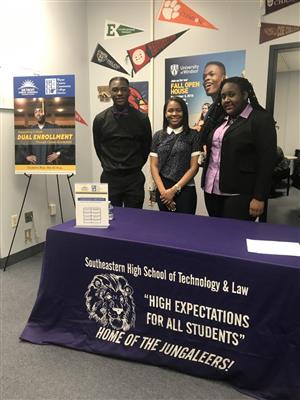 students at career pathways announcement  